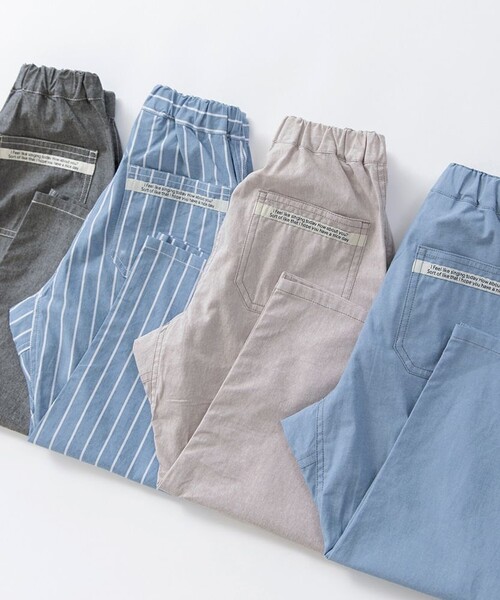 BRANSHES（ブランシェス）の「【爽やかシャンブレー】クロップドパンツ（その他パンツ・キッズ・ベージュ/ネイビー/ブラック/ブルー・150/140/130/110/100/120/90）」の11枚目の写真