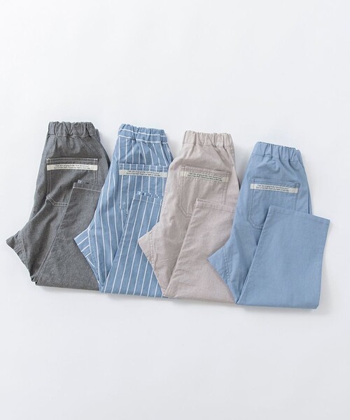 BRANSHES（ブランシェス）の「【爽やかシャンブレー】クロップドパンツ（その他パンツ・キッズ・ベージュ/ネイビー/ブラック/ブルー・150/140/130/110/100/120/90）」の12枚目の写真