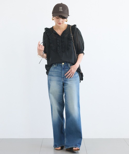 BARNYARDSTORM（バンヤードストーム）の「BARNYARDSTORM / 綿ボイルフリルブラウス（シャツ/ブラウス・レディース・キャメル/ブラック・FREE）」の22枚目の写真