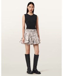 ALLSAINTS | TULIP PRINTED COTTON MINI SKIRT | TULIP プリント コットン ミニ スカート(スカート)