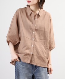 OMNES（オムネス）の「コットンキャンブリックタックドルマンシャツ 半袖（シャツ/ブラウス）」