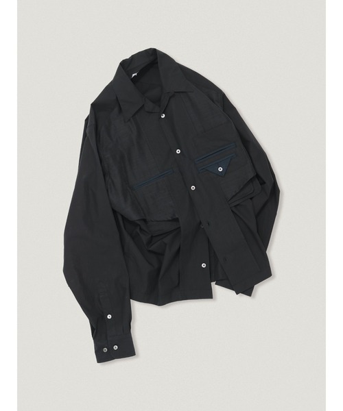 elephant TRIBAL fabrics(エレファントトライバルファブリックス)の「elephant TRIBAL fabrics Inside Out Open Collar Shirt(シャツ/ブラウス・メンズ・ホワイト/ブラック・2/1)」の5枚目の写真