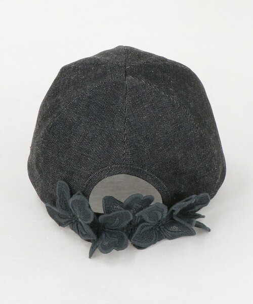 Athena New York（アシーナニューヨーク）の「＜Athena New York＞ALICIA フラワー キャップ（キャップ・レディース・ブラック/オフホワイト・FREE）」の5枚目の写真
