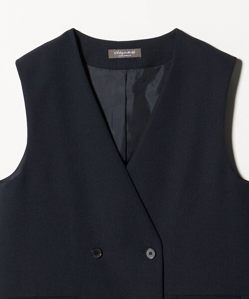A DAY IN THE LIFE UNITED ARROWS(アデイインザライフユナイテッドアローズ)の「メッシュ 2ボタン ジレ ‐セットアップ対応・ウォッシャブル‐<A DAY IN THE LIFE>(ベスト・レディース・ネイビー/ベージュ/ダークグレー・FREE)」の21枚目の写真