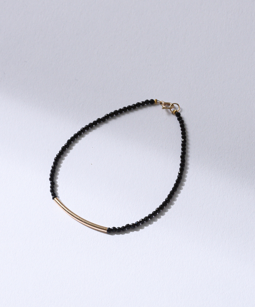 Lilas(リラ)の「ゴールドパイプオニキスブレスレット K10(ブレスレット・レディース・ゴールド・FREE)」の8枚目の写真