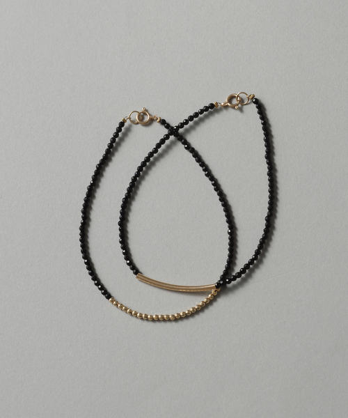 Lilas(リラ)の「ゴールドパイプオニキスブレスレット K10(ブレスレット・レディース・ゴールド・FREE)」の10枚目の写真