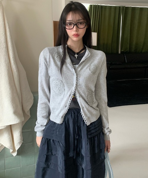 UNE MANSION(ユヌマンション)の「【UNE ORIGINAL HAND MADE】ティアードタックボリュームミニスカート(スカート・レディース・ベージュ/ピンク/ブラック・FREE)」の18枚目の写真