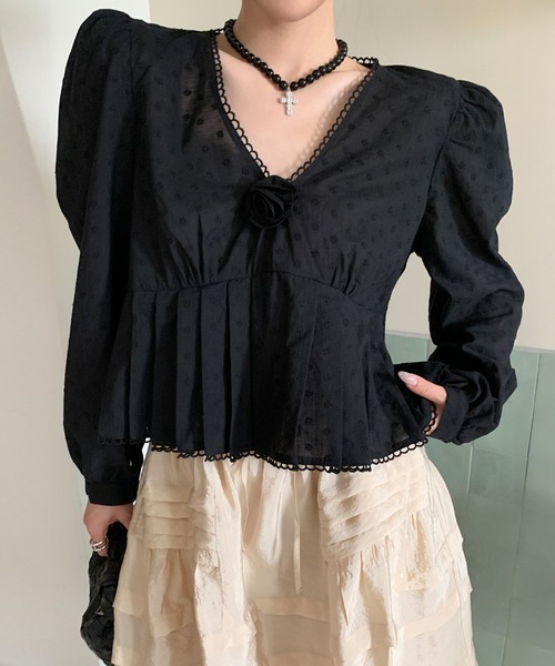 UNE MANSION(ユヌマンション)の「【UNE ORIGINAL HAND MADE】ティアードタックボリュームミニスカート(スカート・レディース・ベージュ/ピンク/ブラック・FREE)」の21枚目の写真
