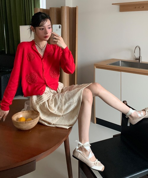UNE MANSION(ユヌマンション)の「【UNE ORIGINAL HAND MADE】ティアードタックボリュームミニスカート(スカート・レディース・ベージュ/ピンク/ブラック・FREE)」の16枚目の写真
