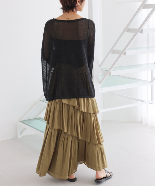 JOURNAL STANDARD relume（ジャーナルスタンダード　レリューム）の「《追加 / 新色》PEリネンルーズプルオーバー（ニット/セーター・レディース・ピンク系その他/ベージュ系その他/ブラック/チャコールグレー・FREE）」の5枚目の写真