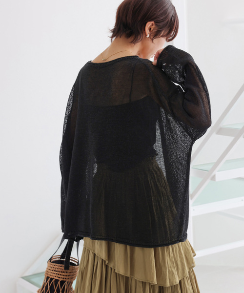 JOURNAL STANDARD relume（ジャーナルスタンダード　レリューム）の「《追加 / 新色》PEリネンルーズプルオーバー（ニット/セーター・レディース・ピンク系その他/ベージュ系その他/ブラック/チャコールグレー・FREE）」の9枚目の写真