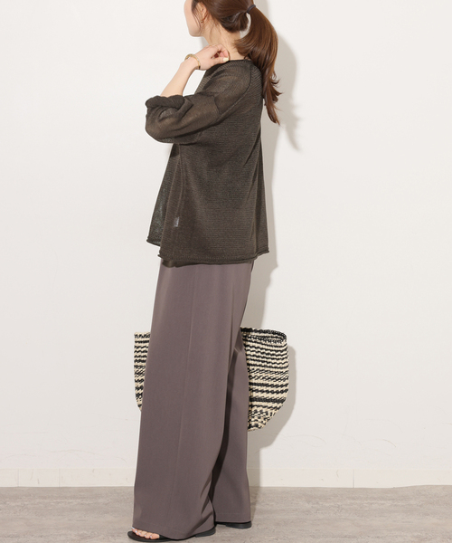 JOURNAL STANDARD relume（ジャーナルスタンダード　レリューム）の「《追加 / 新色》PEリネンルーズプルオーバー（ニット/セーター・レディース・ピンク系その他/ベージュ系その他/ブラック/チャコールグレー・FREE）」の11枚目の写真