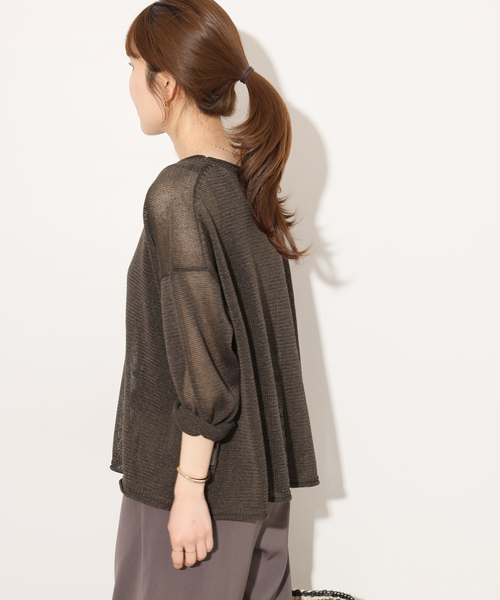 JOURNAL STANDARD relume（ジャーナルスタンダード　レリューム）の「《追加 / 新色》PEリネンルーズプルオーバー（ニット/セーター・レディース・ピンク系その他/ベージュ系その他/ブラック/チャコールグレー・FREE）」の16枚目の写真