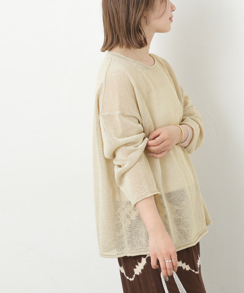 JOURNAL STANDARD relume（ジャーナルスタンダード　レリューム）の「《追加 / 新色》PEリネンルーズプルオーバー（ニット/セーター・レディース・ピンク系その他/ベージュ系その他/ブラック/チャコールグレー・FREE）」の22枚目の写真