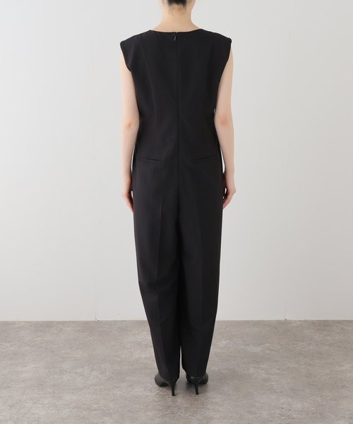 La TOTALITE（ラトータリテ）の「フリルシャツセットオールインワン（つなぎ/オールインワン・レディース・ベージュ/ブラック・FREE）」の9枚目の写真