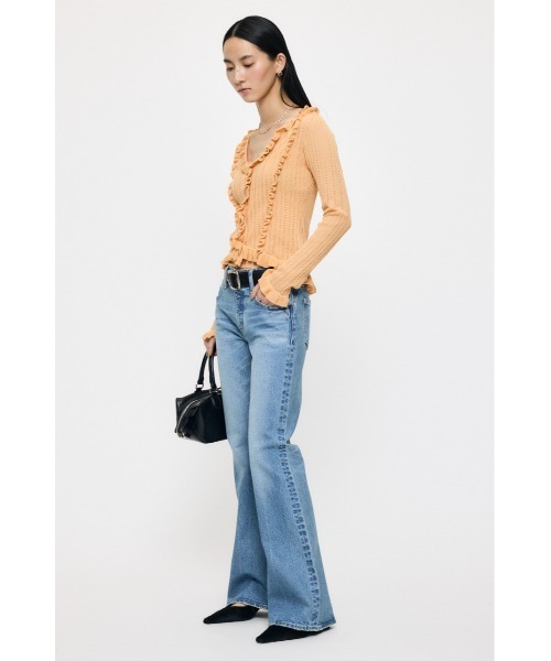 MOUSSY(マウジー)の「【26年SS新作】POINTELLE RUFFLE カーディガン&キャミソール(カーディガン/ボレロ・レディース・オフホワイト/ブラック/ライトイエロー・FREE)」の7枚目の写真