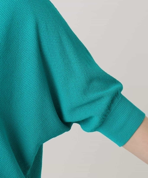 MK MICHEL KLEIN（エムケーミッシェルクラン）の「鹿の子編みドルマンニット/UVカット/洗える（ニット/セーター・レディース・ベージュ/グリーン/ブラウン・38）」の9枚目の写真