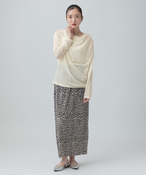 LEPSIM（レプシィム）の「スラブドレーププルオーバー《2点セット》　659142（Tシャツ/カットソー・レディース・オフホワイト/ライトグレー/ブラック・FREE）」の9枚目の写真