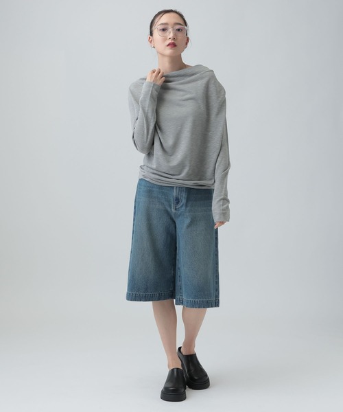 LEPSIM（レプシィム）の「スラブドレーププルオーバー《2点セット》　659142（Tシャツ/カットソー・レディース・オフホワイト/ライトグレー/ブラック・FREE）」の19枚目の写真