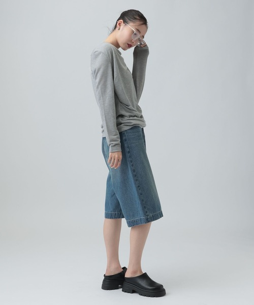 LEPSIM（レプシィム）の「スラブドレーププルオーバー《2点セット》　659142（Tシャツ/カットソー・レディース・オフホワイト/ライトグレー/ブラック・FREE）」の21枚目の写真