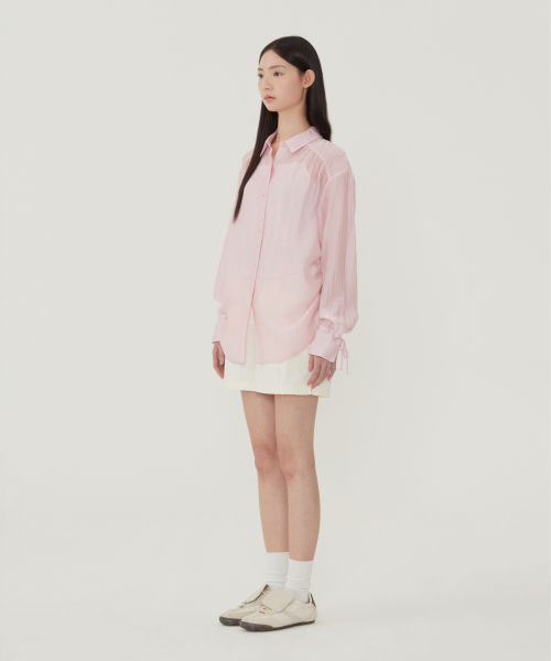 COVERNAT（カバーナット）の「ウーマンオーバーサイズシアシャーリングブラウスライトピンク（シャツ/ブラウス・レディース・その他・WS/WM）」の5枚目の写真