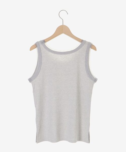 le.coeur blanc（ルクールブラン）の「ラメテレコタンク（タンクトップ・レディース・ライトグレー/ブラック/オフホワイト・38）」の4枚目の写真