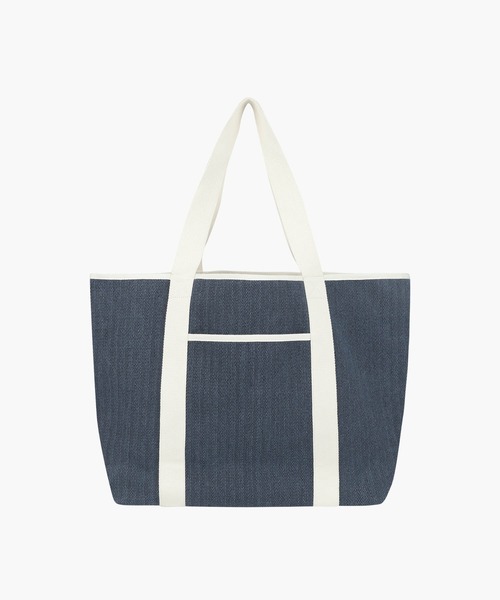 MARITHE + FRANCOIS GIRBAUD(マリテフランソワジルボー)の「REGULAR LOGO BIG COTTON BAG(トートバッグ・レディース・ブルー/ナチュラル/ストライプ・フリー)」の13枚目の写真