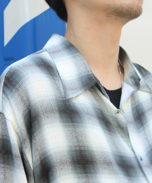 WISM（ウィズム）の「NAMELESSNESS / ネームレスネス RAYON LONG SLEEVE SHIRT（シャツ/ブラウス・メンズ・ブラック/ブルー系その他・3/2）」の13枚目の写真