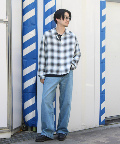 WISM（ウィズム）の「NAMELESSNESS / ネームレスネス RAYON LONG SLEEVE SHIRT（シャツ/ブラウス・メンズ・ブラック/ブルー系その他・3/2）」の16枚目の写真