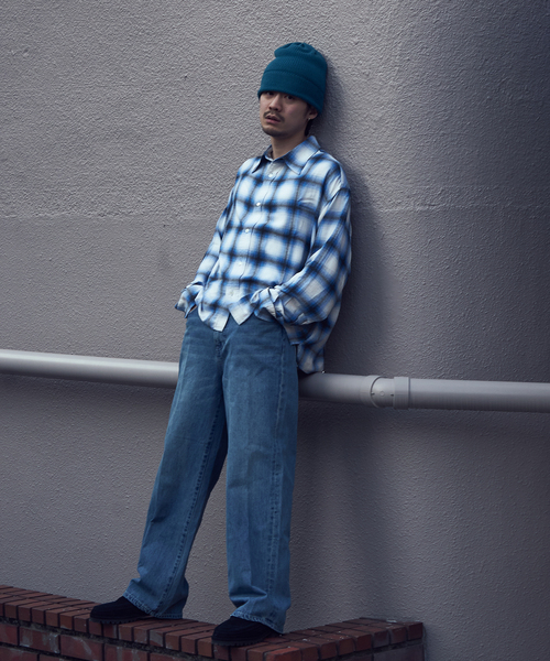 WISM（ウィズム）の「NAMELESSNESS / ネームレスネス RAYON LONG SLEEVE SHIRT（シャツ/ブラウス・メンズ・ブラック/ブルー系その他・3/2）」の6枚目の写真
