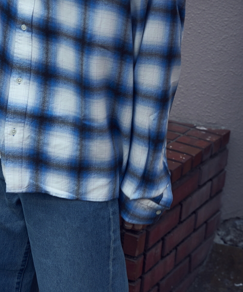 WISM（ウィズム）の「NAMELESSNESS / ネームレスネス RAYON LONG SLEEVE SHIRT（シャツ/ブラウス・メンズ・ブラック/ブルー系その他・3/2）」の21枚目の写真