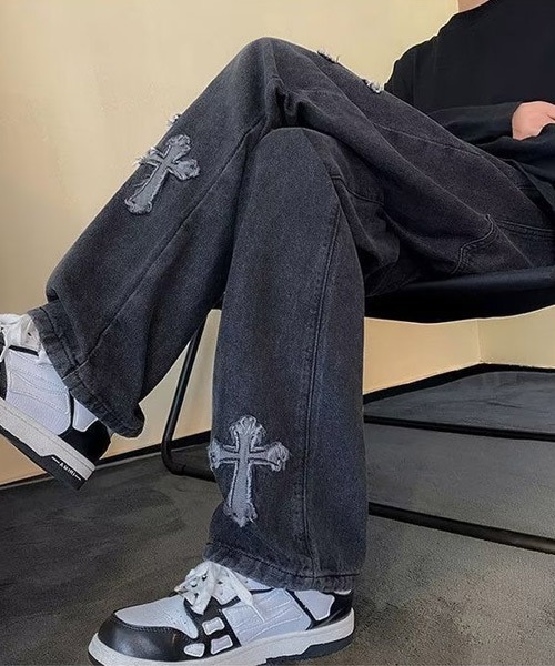 Ressaca(レサーカ)の「クロスパッチデニムパンツ(デニムパンツ・メンズ・ブラック/ブルー・XL/L/M)」の17枚目の写真