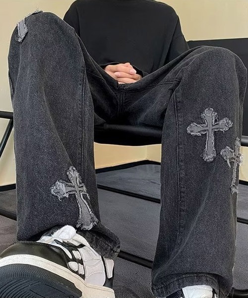 Ressaca(レサーカ)の「クロスパッチデニムパンツ(デニムパンツ・メンズ・ブラック/ブルー・XL/L/M)」の14枚目の写真