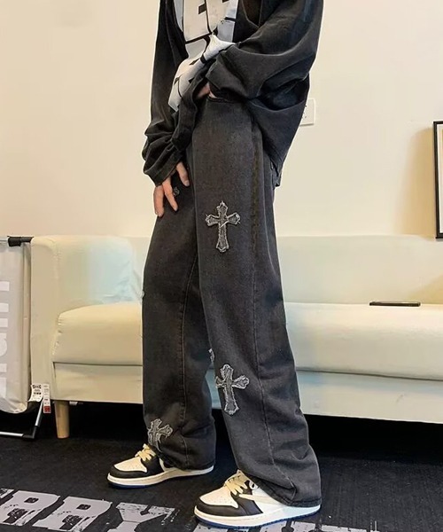 Ressaca(レサーカ)の「クロスパッチデニムパンツ(デニムパンツ・メンズ・ブラック/ブルー・XL/L/M)」の20枚目の写真
