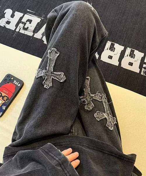 Ressaca(レサーカ)の「クロスパッチデニムパンツ(デニムパンツ・メンズ・ブラック/ブルー・XL/L/M)」の21枚目の写真