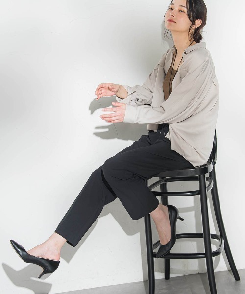 LAUTREAMONT(ロートレアモン)の「【WEB限定】【待望の再登場!】Active Beautyテーパードパンツ≪13号あり/洗濯機で洗える≫(その他パンツ・レディース・ブラック/カーキ・7号/9号/11号/13号)」の3枚目の写真