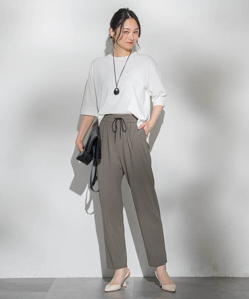 LAUTREAMONT(ロートレアモン)の「【WEB限定】【待望の再登場!】Active Beautyテーパードパンツ≪13号あり/洗濯機で洗える≫(その他パンツ・レディース・ブラック/カーキ・7号/9号/11号/13号)」の10枚目の写真