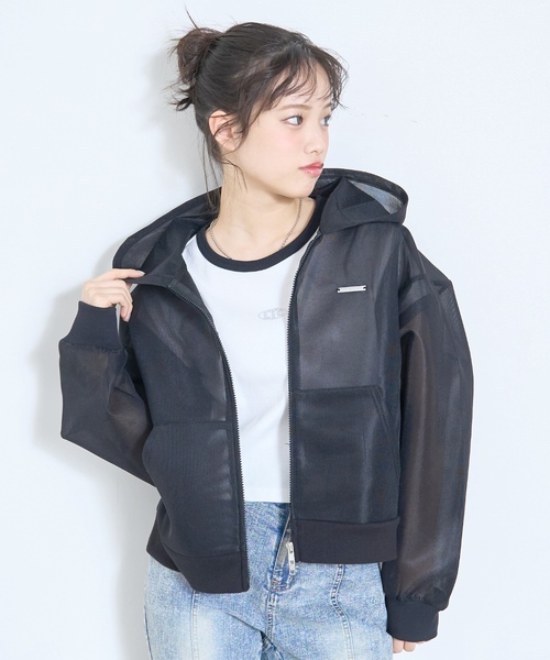 LOVETOXIC(ラブトキシック)の「ダンボールシアーパーカー(パーカー・キッズ・アイボリー/ブラック・M:150cm/S:140cm/130cm/L:160cm)」の4枚目の写真