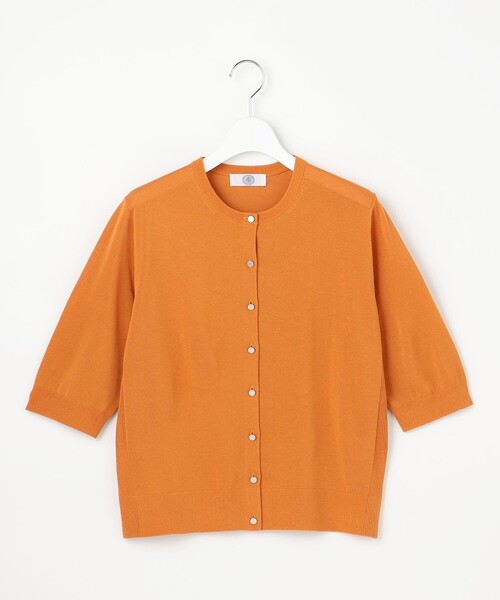 J.PRESS(ジェイプレス)の「COTTON ACETATE DRY クルーネック カーディガン(カーディガン/ボレロ・レディース・ベージュ系/ネイビー系/スカイブルー系/オレンジ系・T13)」の19枚目の写真