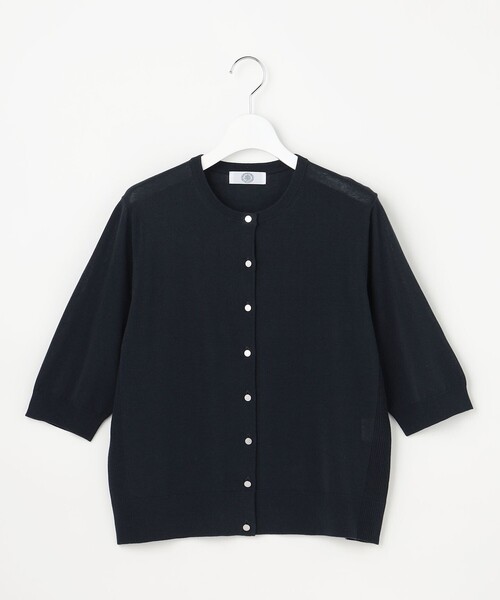 J.PRESS(ジェイプレス)の「COTTON ACETATE DRY クルーネック カーディガン(カーディガン/ボレロ・レディース・ベージュ系/ネイビー系/スカイブルー系/オレンジ系・T13)」の21枚目の写真