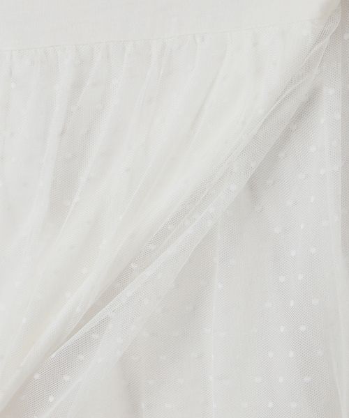 Spick & Span（スピックアンドスパン）の「《一部店舗+WEB限定 / 》ドットチュールティアードTシャツ（Tシャツ/カットソー・レディース・ブラック/ホワイト・FREE）」の19枚目の写真