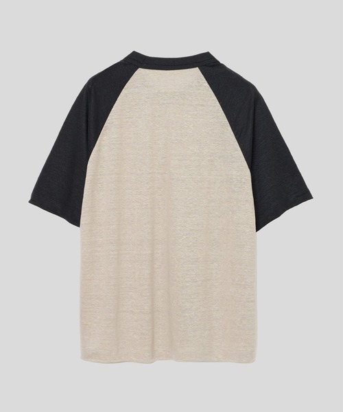 MATSUFUJI（マツフジ）の「【MATSUFUJI/マツフジ】Linen Raglan Sleeve shirt（Tシャツ/カットソー・メンズ・ブラック・3/2）」の4枚目の写真