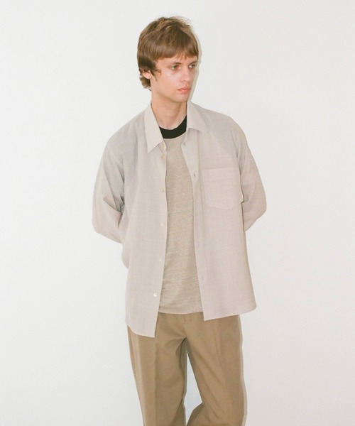 MATSUFUJI（マツフジ）の「【MATSUFUJI/マツフジ】Linen Raglan Sleeve shirt（Tシャツ/カットソー・メンズ・ブラック・3/2）」の2枚目の写真
