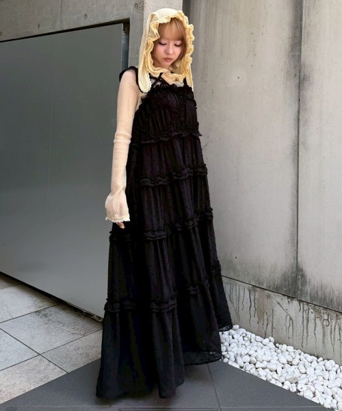 Candy Stripper(キャンディストリッパー)の「BUNNY EARS LACY トップス(Tシャツ/カットソー・レディース・ブラック/オフホワイト/ベージュ・FREE)」の6枚目の写真