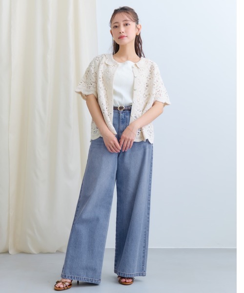 COHINA(コヒナ)の「クロシェトップス 【低身長・小柄女性】(ニット/セーター・レディース・ブラック/ホワイト/ベージュ・ONE SIZE)」の10枚目の写真