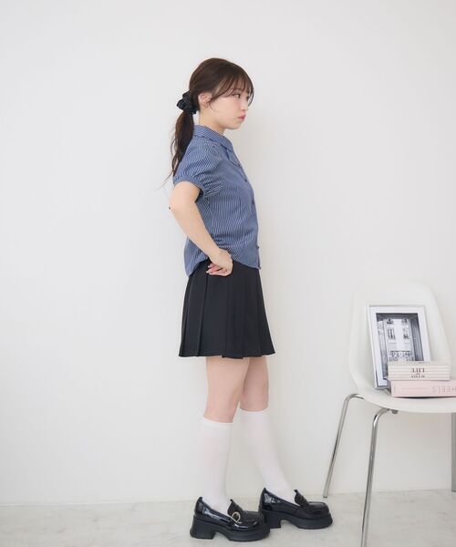 ems excite(エムズエキサイト)の「ウエストフリルミニスカート(スカート・レディース・ブラック/ナチュラル/グレー系その他・FREE)」の18枚目の写真