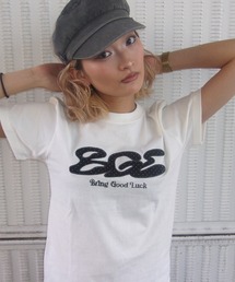 DOT LOGO TEE / ドット / 水玉 / 韓国ストリート / ロゴ / アップリケ 半袖Tシャツ