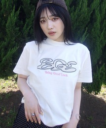 DOT LOGO TEE / ドット / 水玉 / 韓国ストリート / ロゴ / アップリケ　半袖Tシャツ