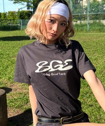 DOT LOGO TEE / ドット / 水玉 / 韓国ストリート / ロゴ / アップリケ 半袖Tシャツ