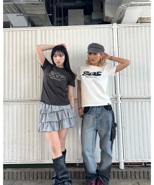 BGL(ビージーエル)の「DOT LOGO TEE / ドット / 水玉 / 韓国ストリート / ロゴ / アップリケ 半袖Tシャツ(Tシャツ/カットソー・レディース・ブラック系1/ブラック系2/ホワイト系1/ホワイト系2・XS/S/M)」の13枚目の写真